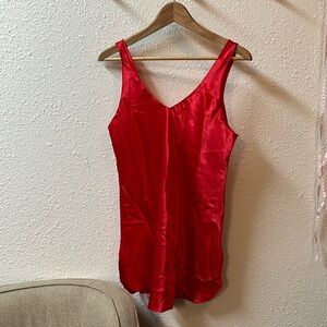 VTG red lingerie dress